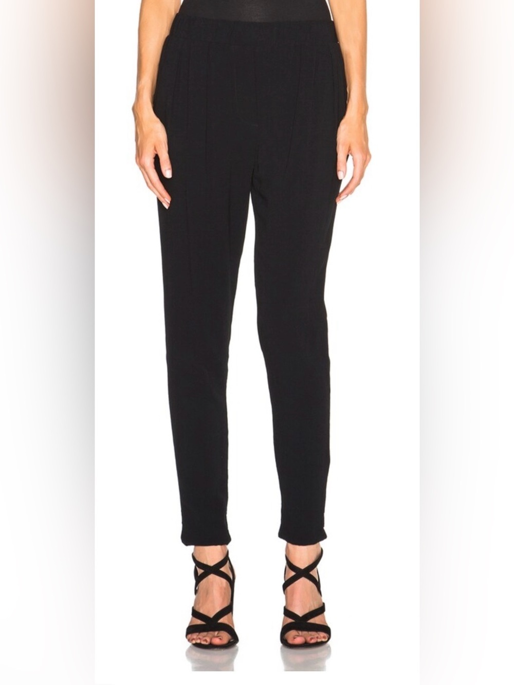 James Perse Los Angeles Crepe Slouch Pants Black Women’s Size 1 Small